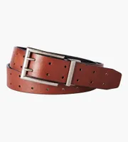 Double-Prong Reversible Leather Belt