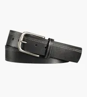 Contrast Stitch Leather Belt