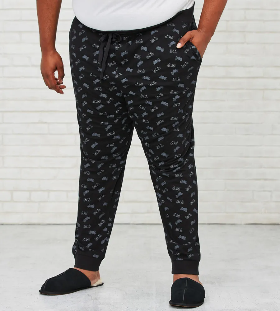 Motorcycle Print Knit Lounge Pants