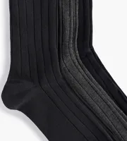 3-Pack Rib Dress Socks