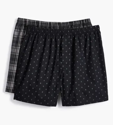 2-Pack Patterned Woven Boxers