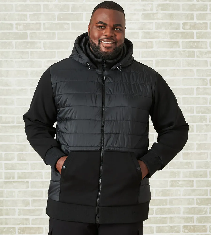 Hooded Hybrid Sweater Jacket