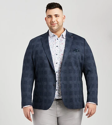 Modern Fit Plaid Knit Sport Jacket