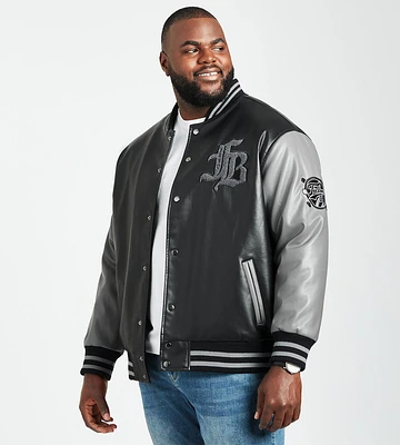 Varsity Vegan Leather Jacket