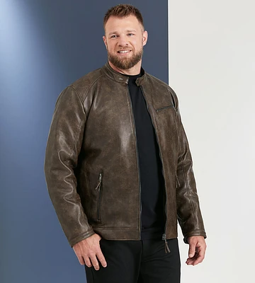 Vegan Leather Moto Jacket