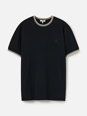 Cotton Pique Crewneck T-Shirt