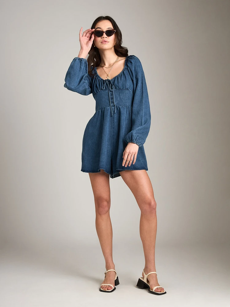 It's Pouring Smock Back Romper