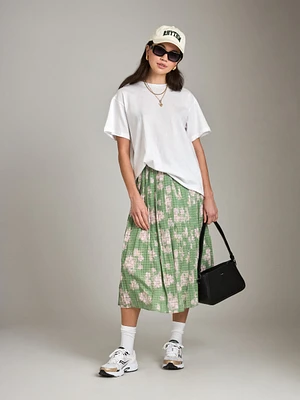 Rainy Days Pleated Midi Skirt