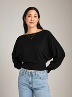 Boatneck Knit Top