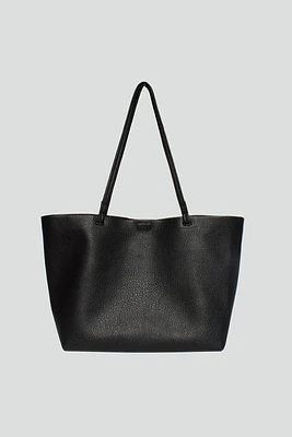 Vegan Leather Tote With Pouch