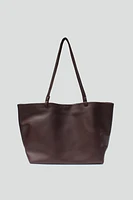 Vegan Leather Tote With Pouch