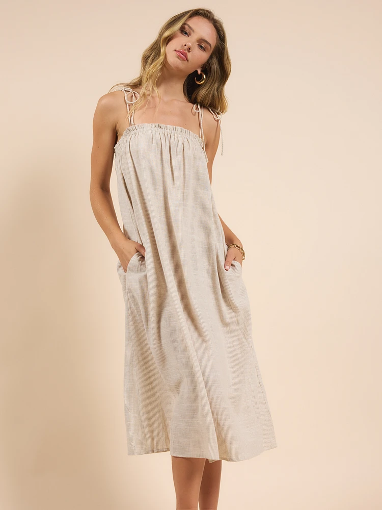 Mojave Tie Strap Midi Dress