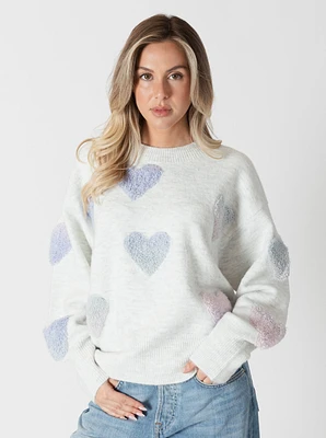 Ajax Eco Sherpa Heart Sweater