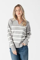 Brooke Striped Collar Pullover