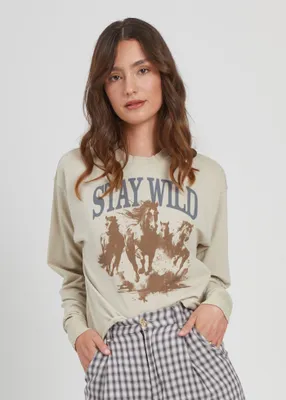 Stay Wild Crop Sweatshirt