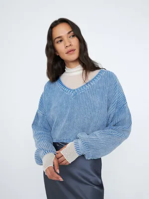 Garment Wash V Sweater