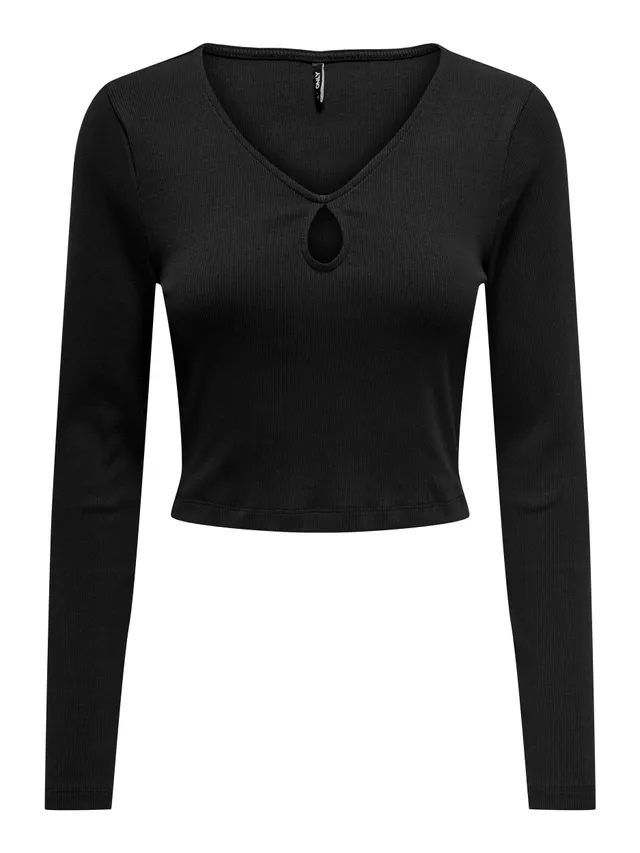 Long Sleeve Crewneck Contour Top