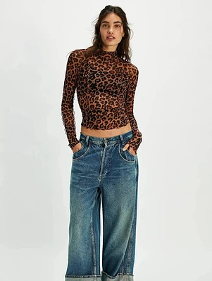 Charlie Printed Mesh Top