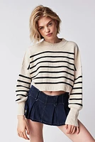 Stripe Easy Street Crop Pullover