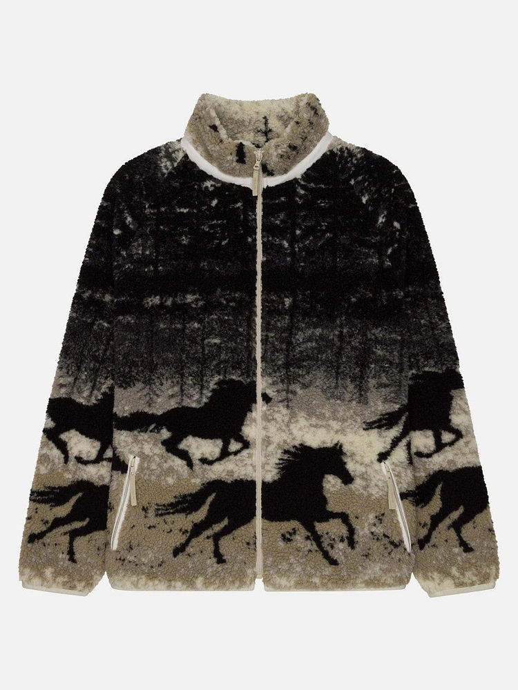 Wild Horses Terry Fleece Jacket