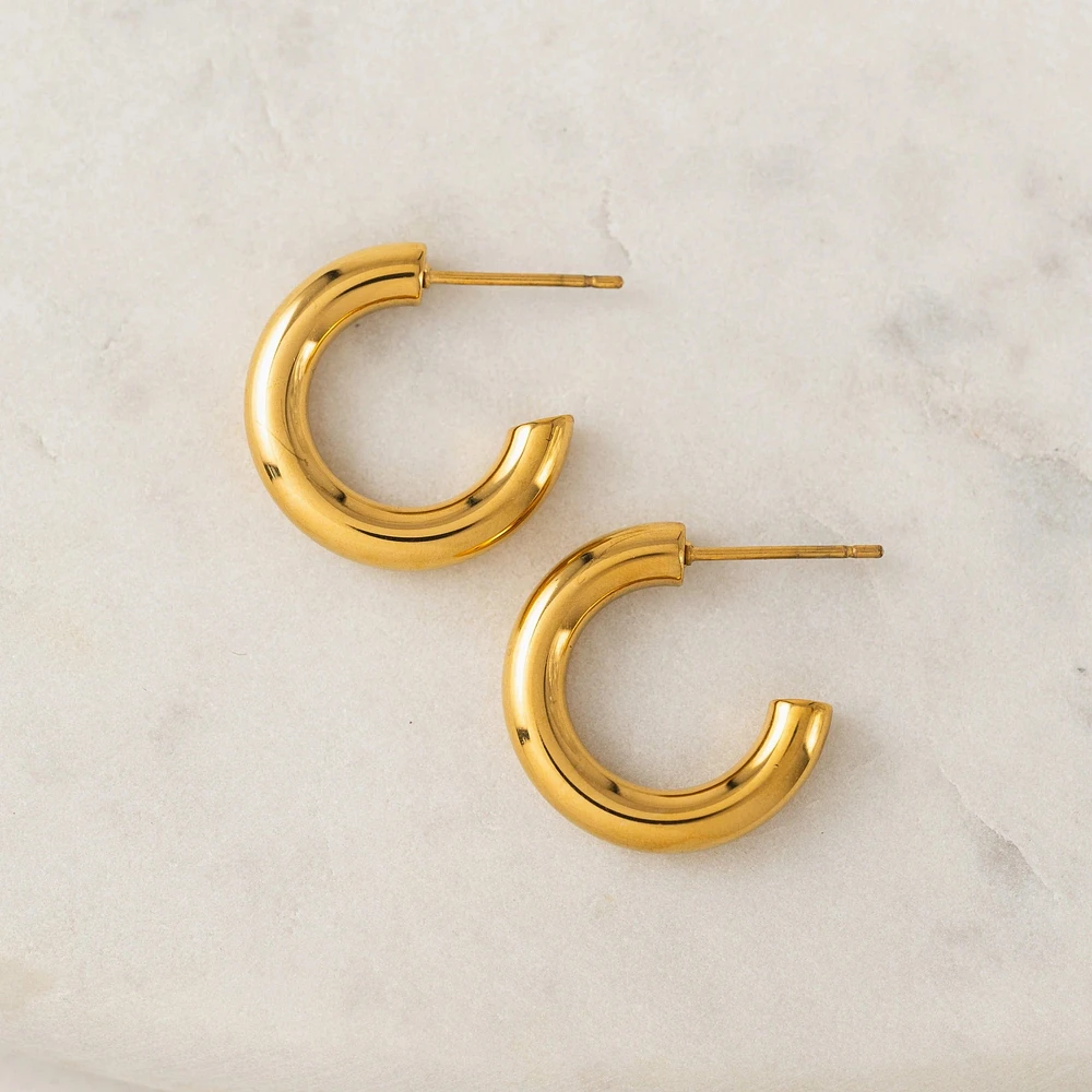 Friday Hoop Earrings (Waterproof)