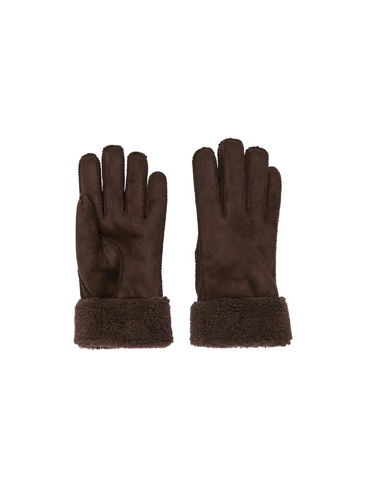 Nicki Faux Suede Gloves