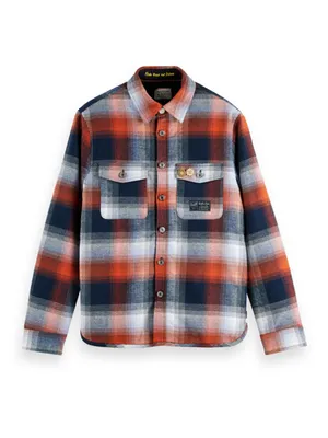 Teddy Lined Recycled Check Overshirt