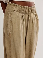 Day's End Linen Pull On Pant