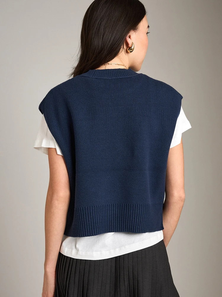 Knit Crewneck Vest