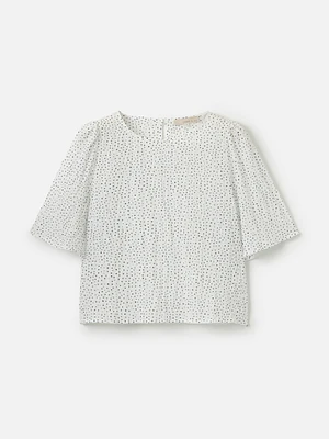 Crinkled Dot Adair Blouse