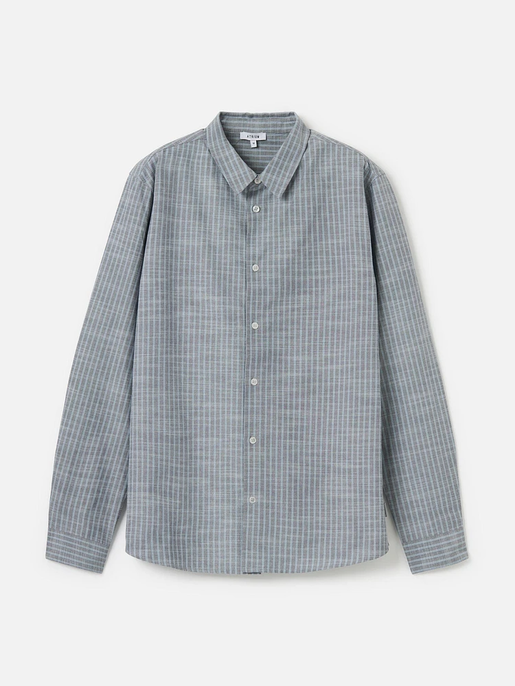 Classic Striped Long Sleeve Button Up Shirt