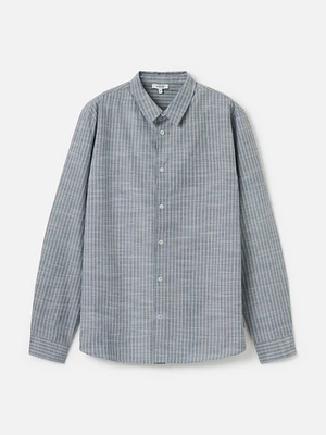 Classic Striped Long Sleeve Button Up Shirt