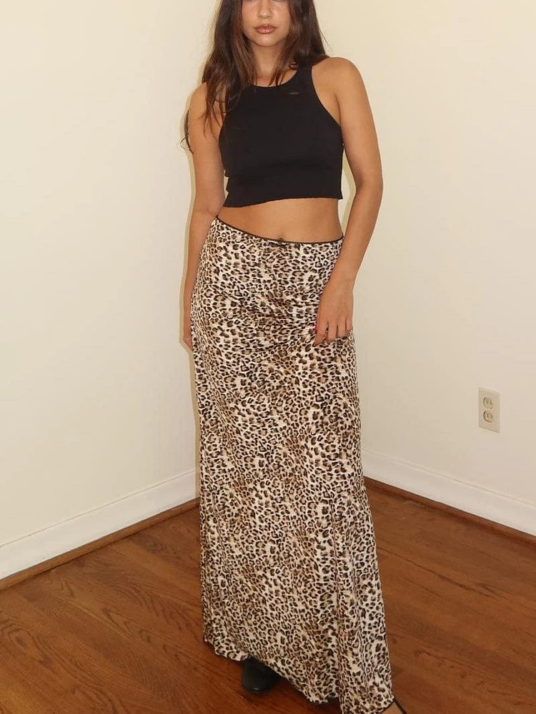 Leopard Maxi Skirt