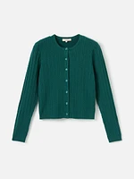 Cable Rib Raquel Crew Neck Cardi