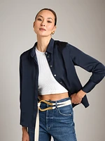 Satin Ellen Collar Blouse