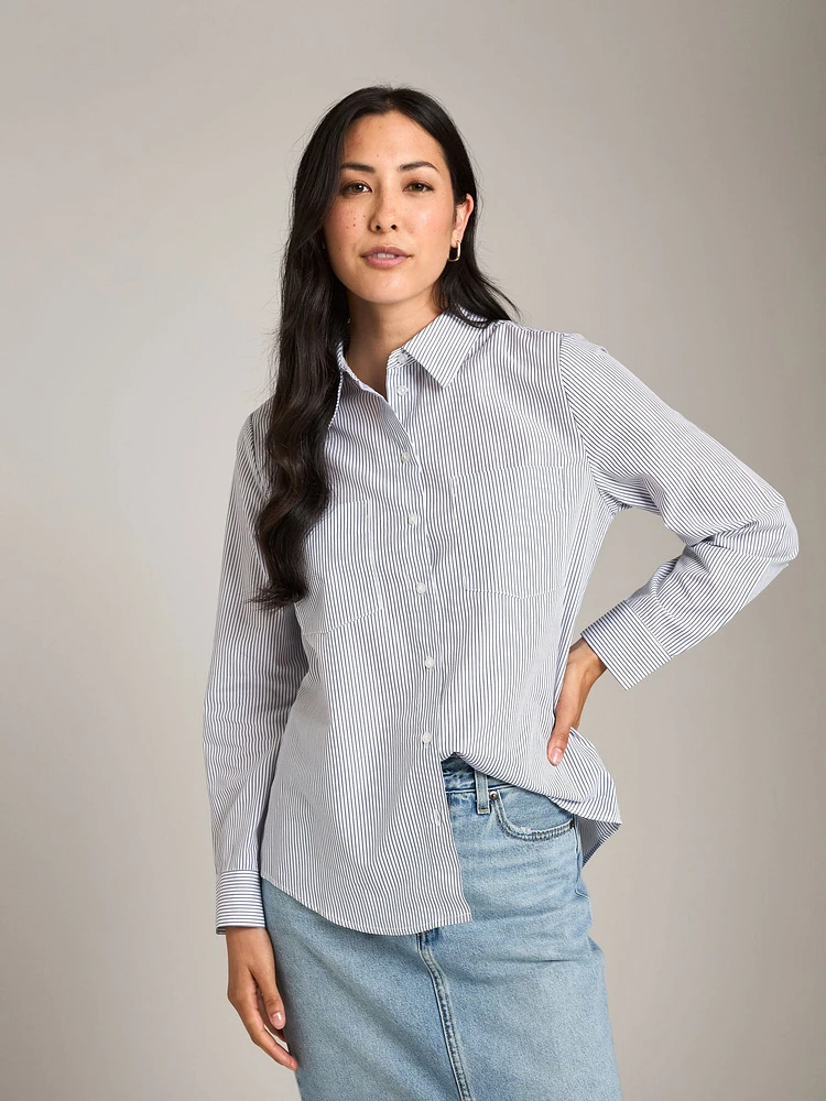 Tara Stripe Button Up Shirt