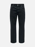 Fade Loose Fit Jeans  - Washed Black