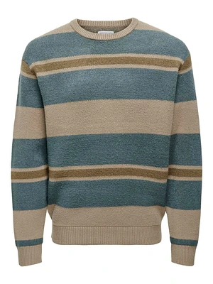 Forest 12 Stripe Crew Knit