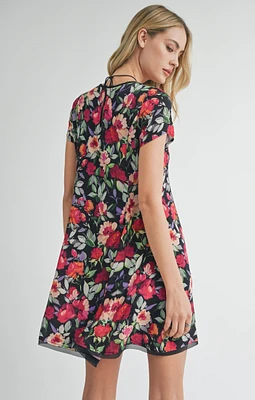 A Night Mini Floral Dress