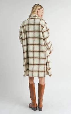 Emily Long Window Pane Coat