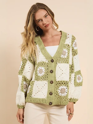 Myriam Daisy Crochet Cardigan