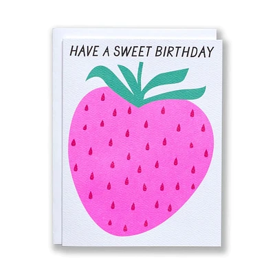 Sweet Strawberry Birthday Card