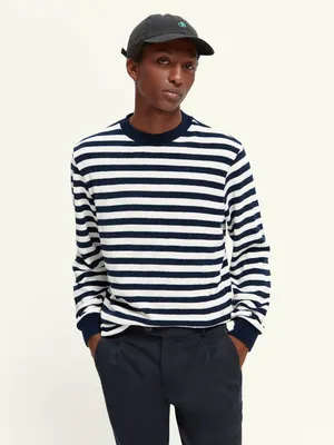 Textured Stripe Sweatshirt