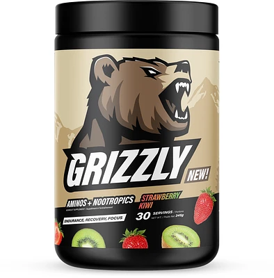 GRIZZLY AMINOS + NOOTROPICS - Strawberry Kiwi