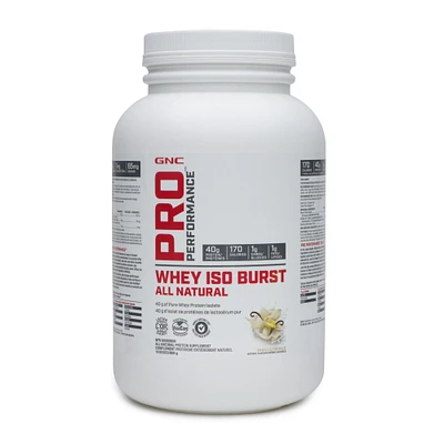 GNC Pro Performance® Whey Iso Burst All Natural - 19 Servings