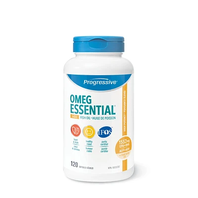 Progressive Nutritional Therapies® Omeg Essential +D3 Fish Oil - Natural Orange - 120 Softgels