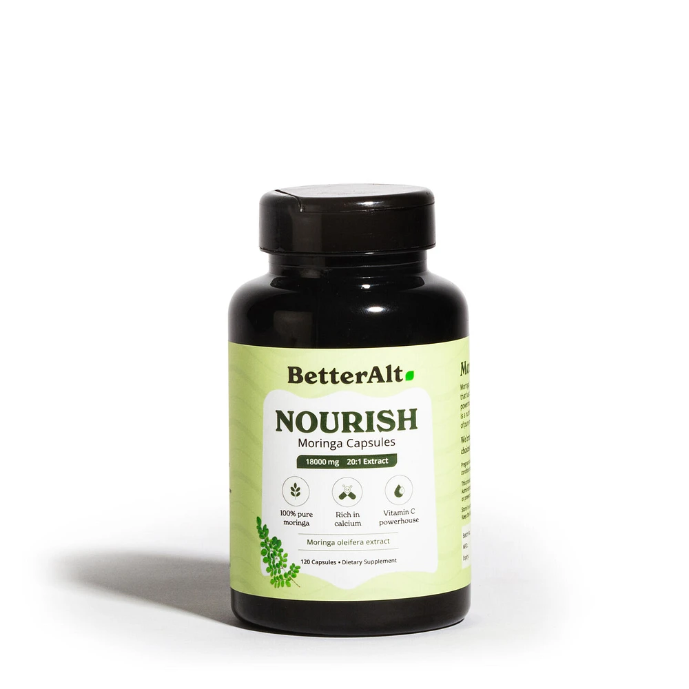 BetterAlt Nourish Moringa 18000Mg Vitamin C - 120 Capsules (60 Servings)
