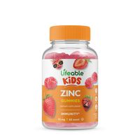 Lifeable Kids Zinc Gummies - Berry - 60 Count (60 Servings) - 60 Gummies