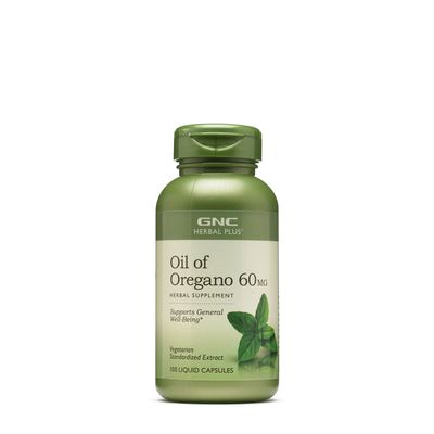 GNC Herbal Plus Oil Of Oregano 60 Mg - 100 Capsules (100 Servings)