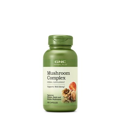GNC Herbal Plus Mushroom Complex - 100 Capsules (100 Servings)
